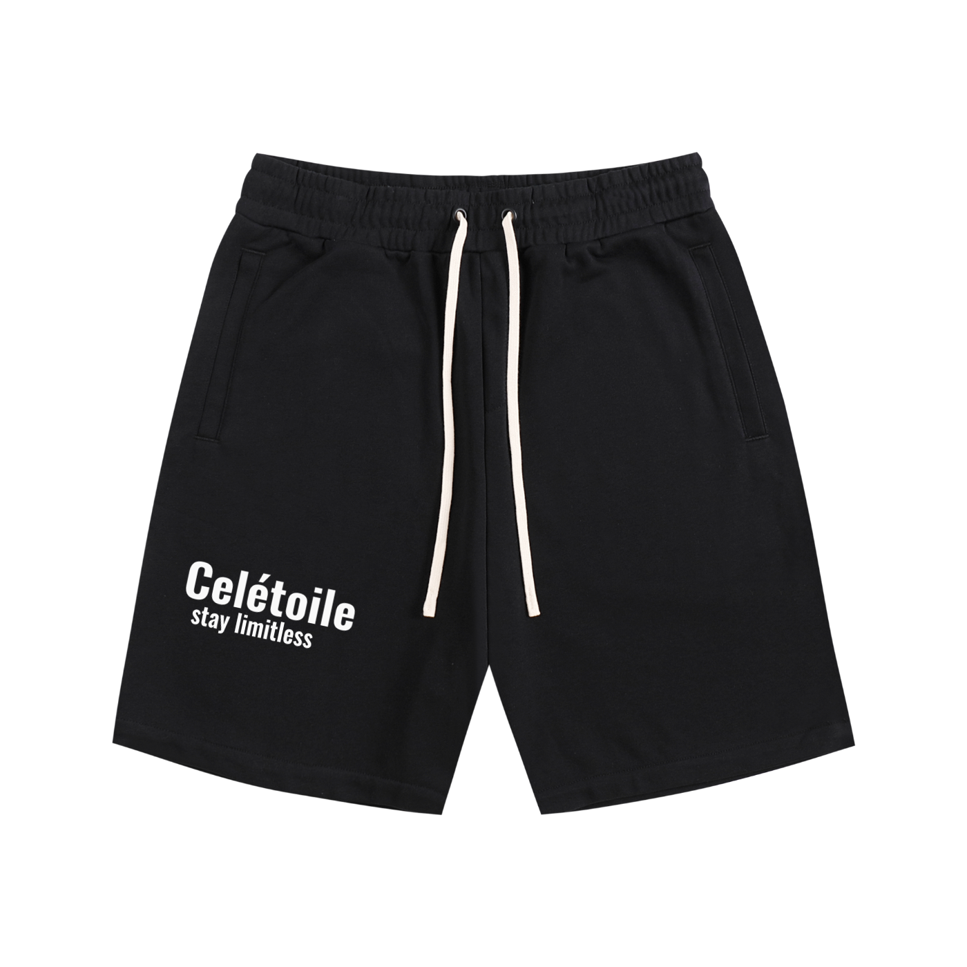 Black unisex Celetoile shorts