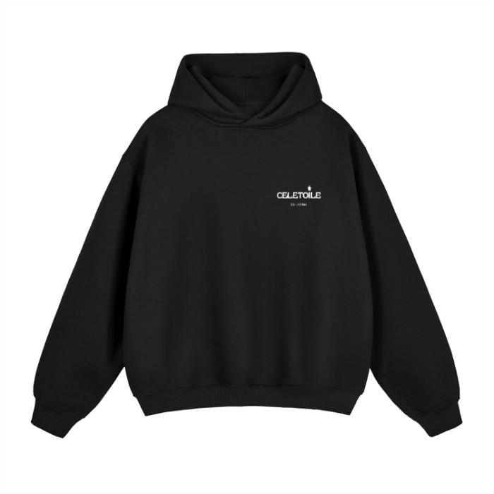 Celetoile black boxy hoodie