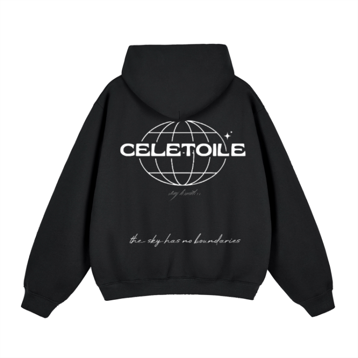 Celetoile black boxy hoodie