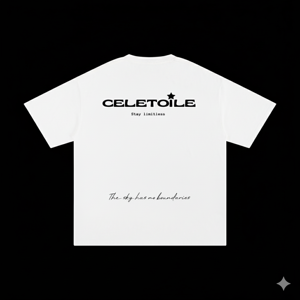 white unisex Celetoile t-shirt