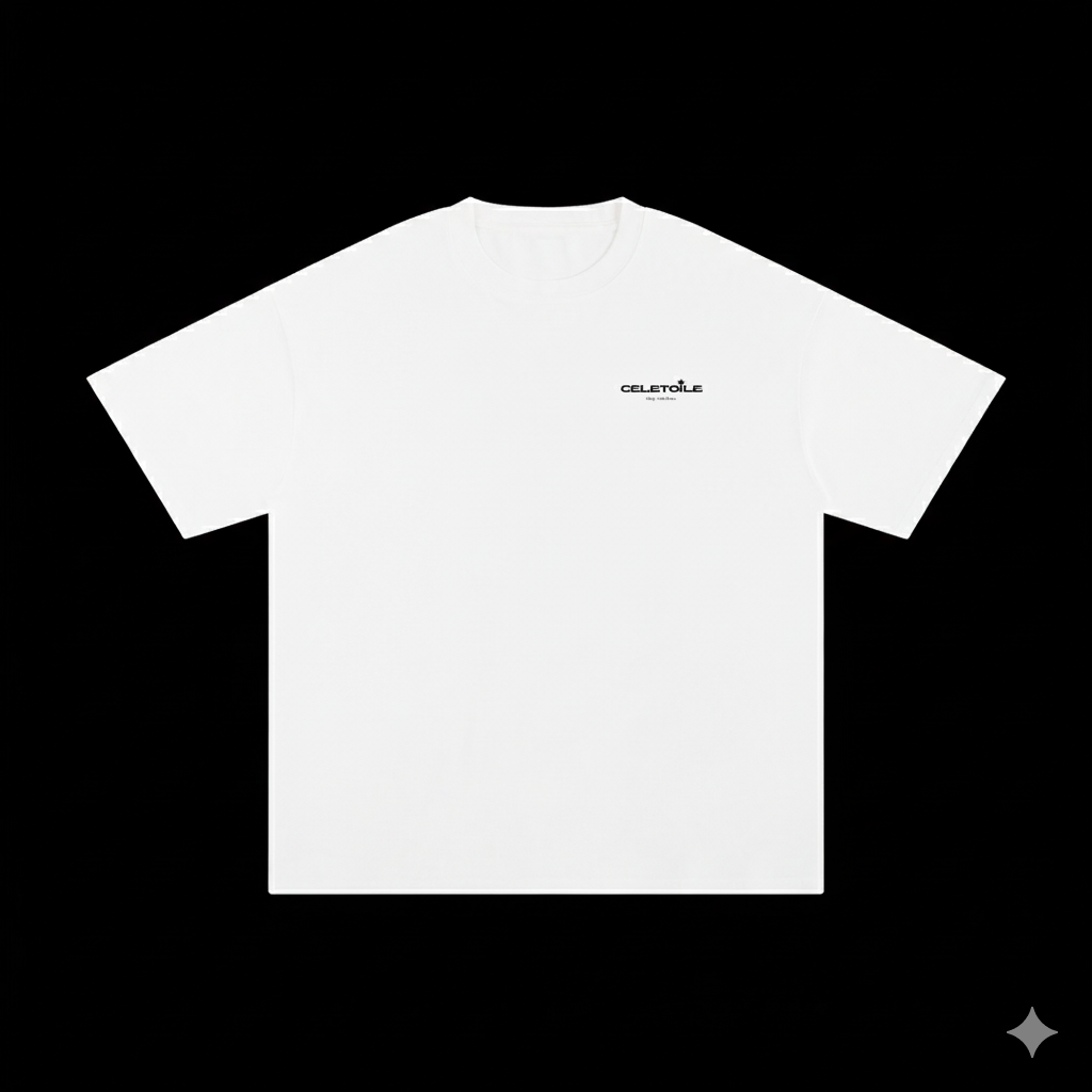white unisex Celetoile t-shirt