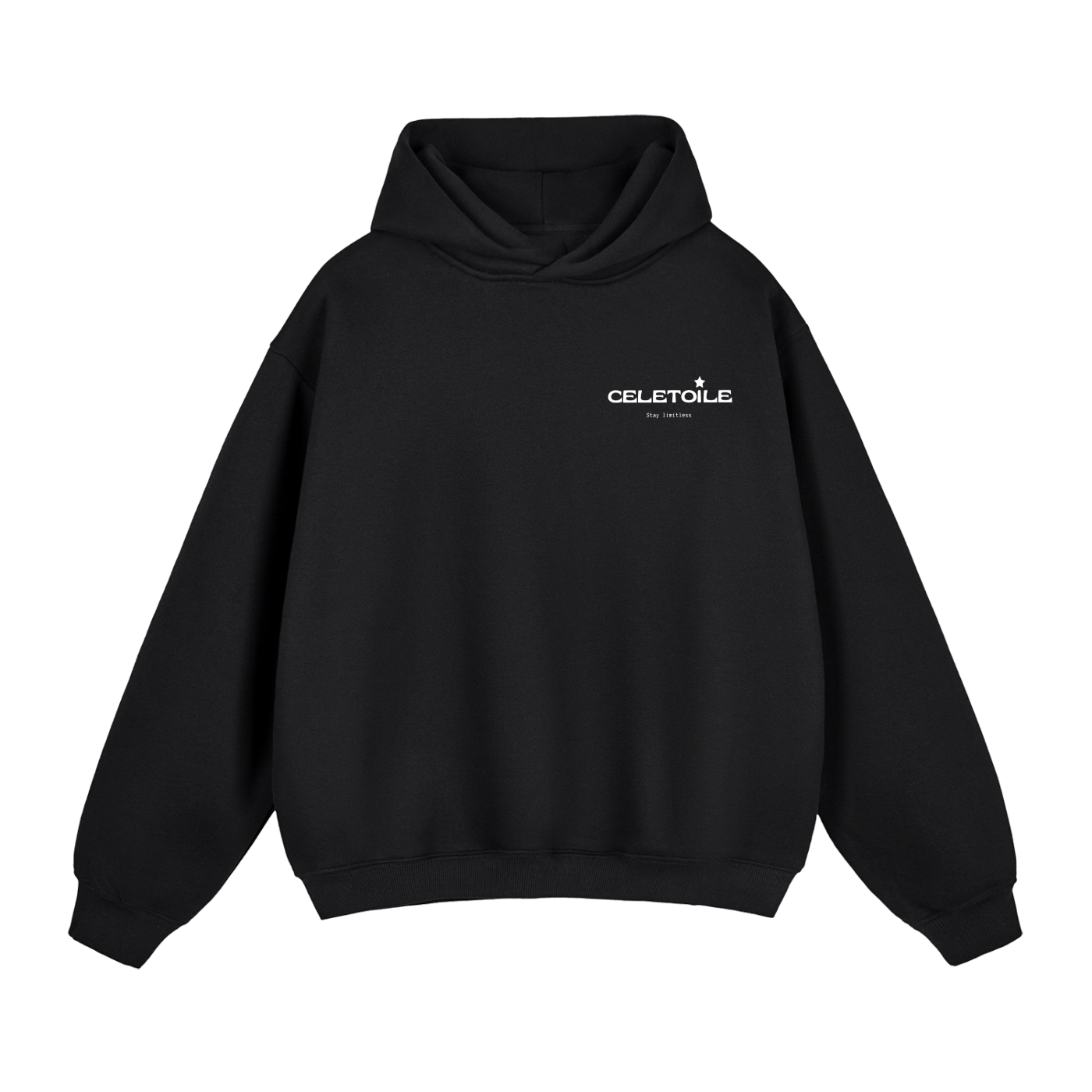 Celetoile black boxy hoodie