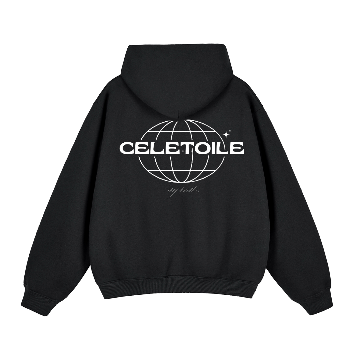 Celetoile black boxy hoodie